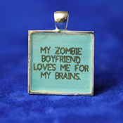 zombie keychain pendant